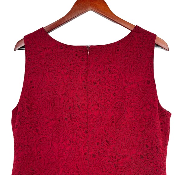 Coldwater Creek Womens Size 14 Red Formal Dress Dinner Party Event Mature Work - Picture 6 of 8